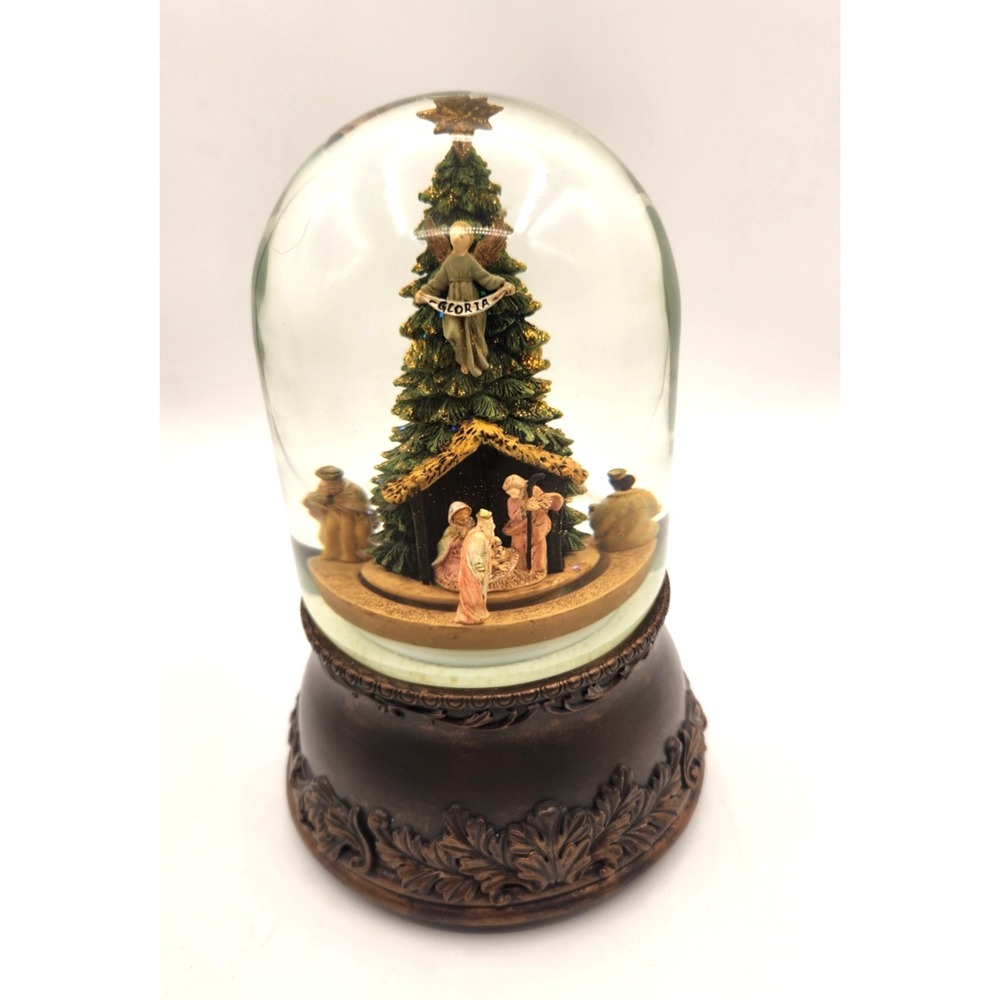 Fontanini Musical Glitterdome Nativity Scene O Little Town of Bethlehem Works